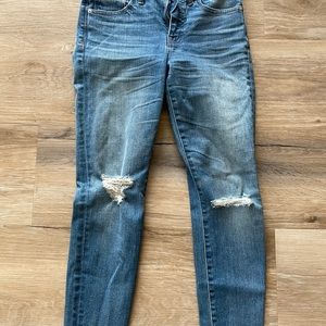 Madewell 9” High rise skinny crop jeans six 27 GUC